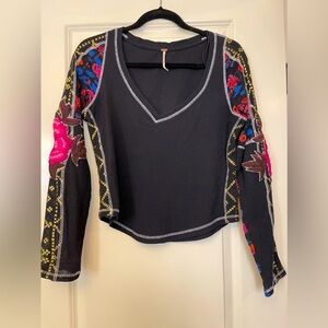 Free people embroidered top. NWT